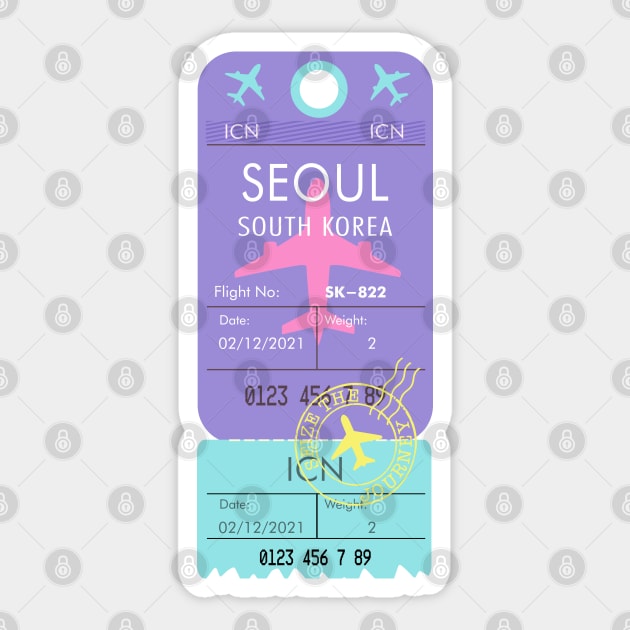 SEOUL SOUTH KOREA KPOP SHIRT POCKET DESIGN STICKER Sticker by Aydapadi Studio